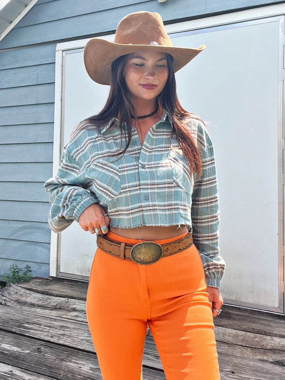 Cropped flannel